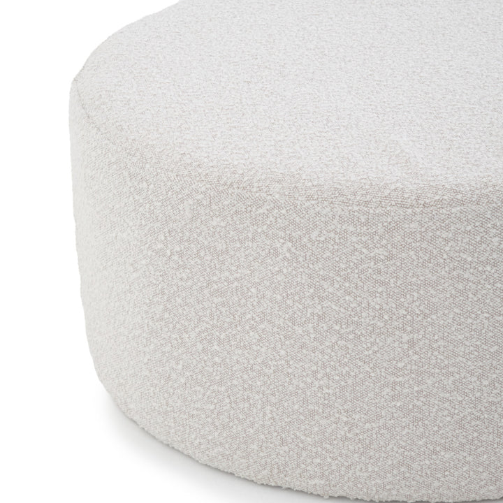 Emondi Fabric Ottoman Off White