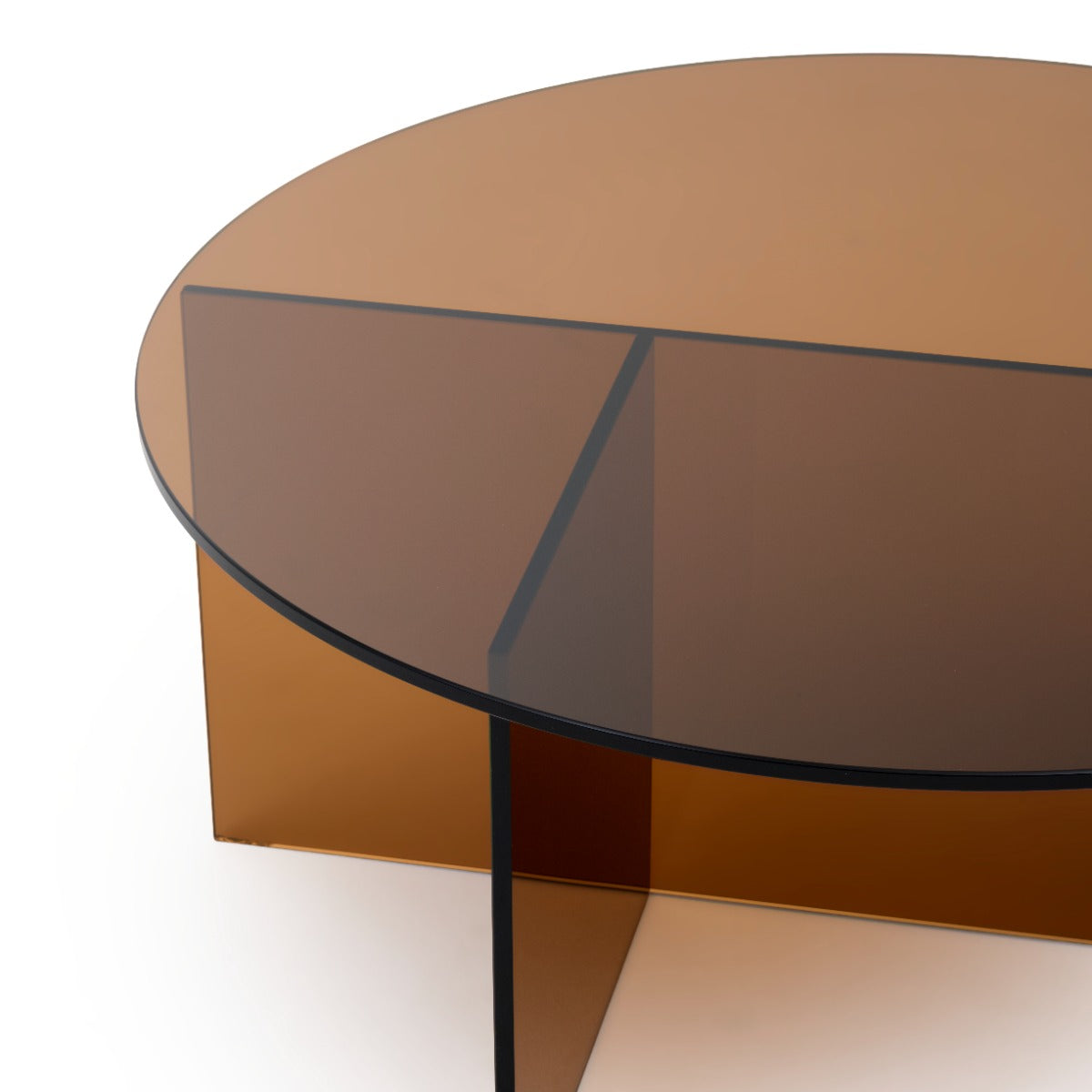 Eirata Glass Coffee Table Light Brown