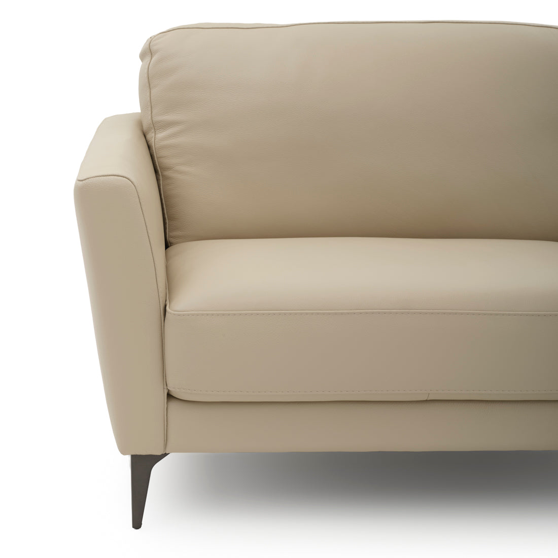Elbertina Leather Sofa Beige