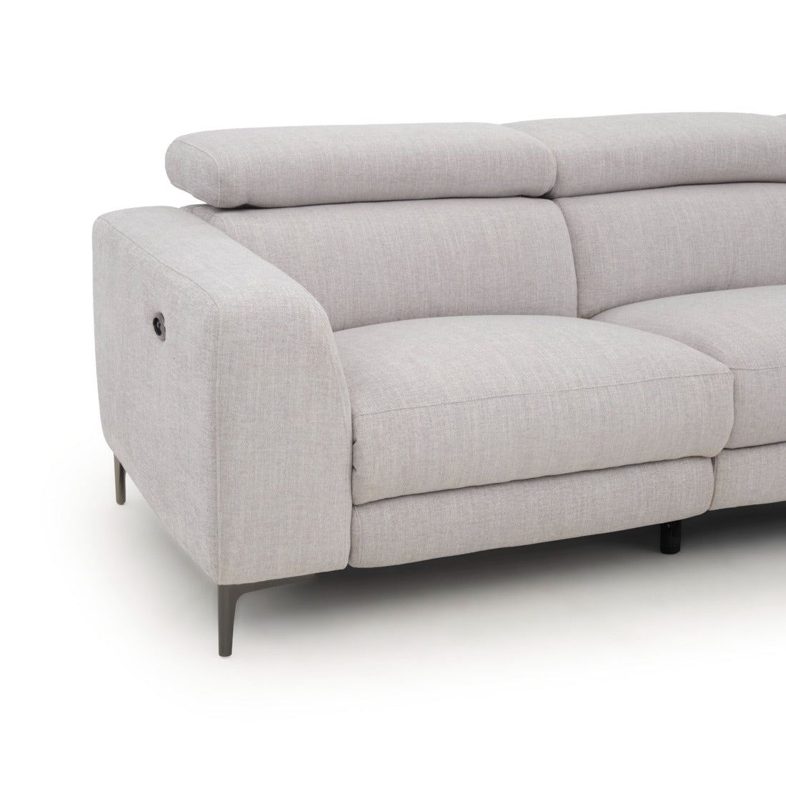 Emilia Reclining Sectional Sofa Light Grey