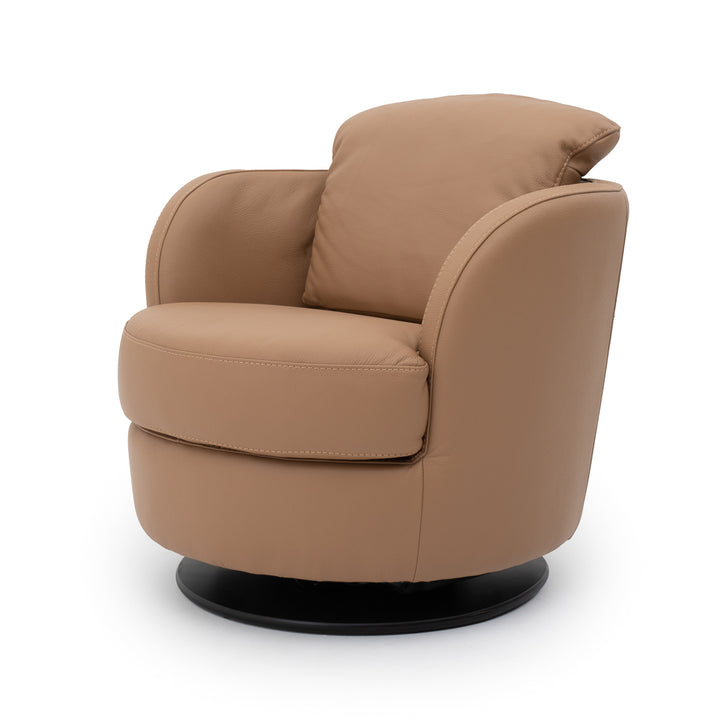 Wedia Swivel Accent Chair Cognac