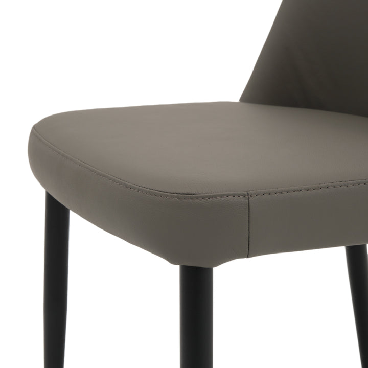 Wima Leather Chair Dark Grey