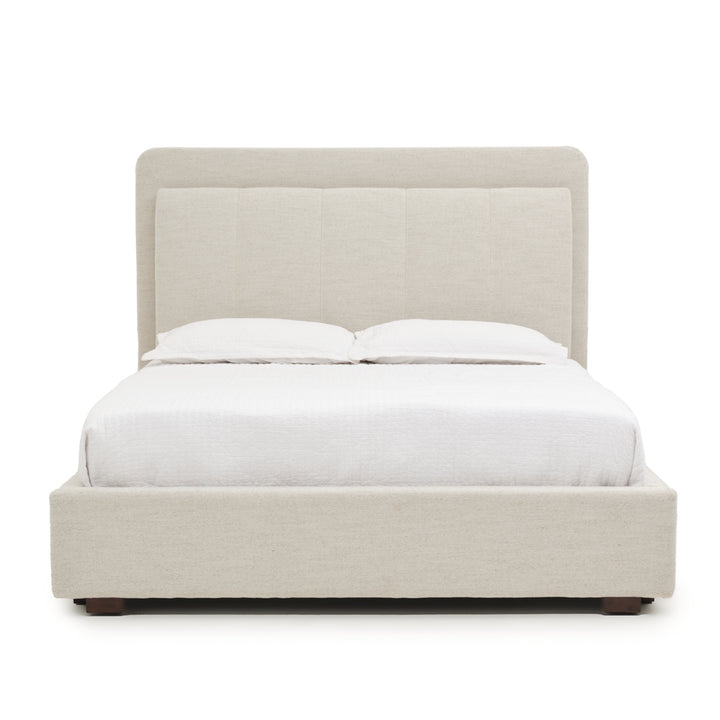Elisha Fabric King Bed Beige