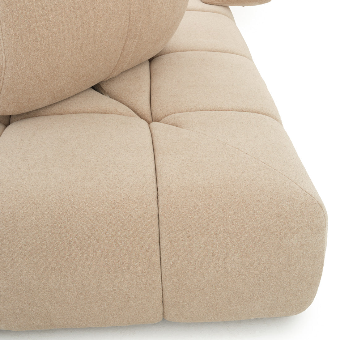 Nerida Fabric Sectional Sofa Beige