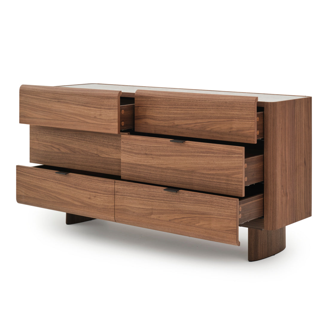 Evana 6-Drawer Dresser Dark Brown