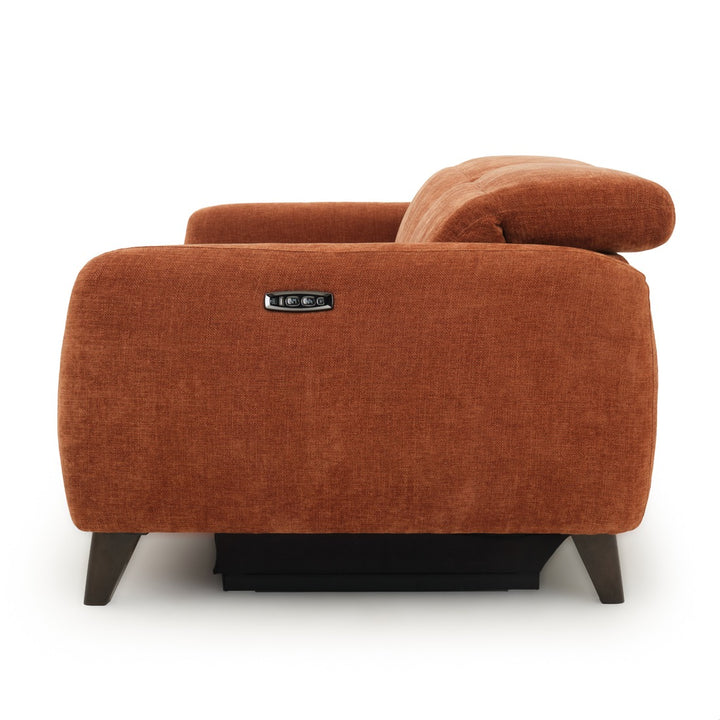 Nilani Fabric Reclining Sofa Orange
