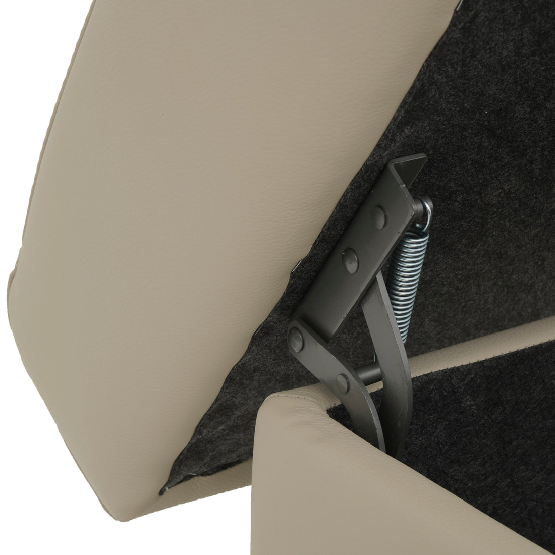 Wessa Leather Ottoman with Storage Beige