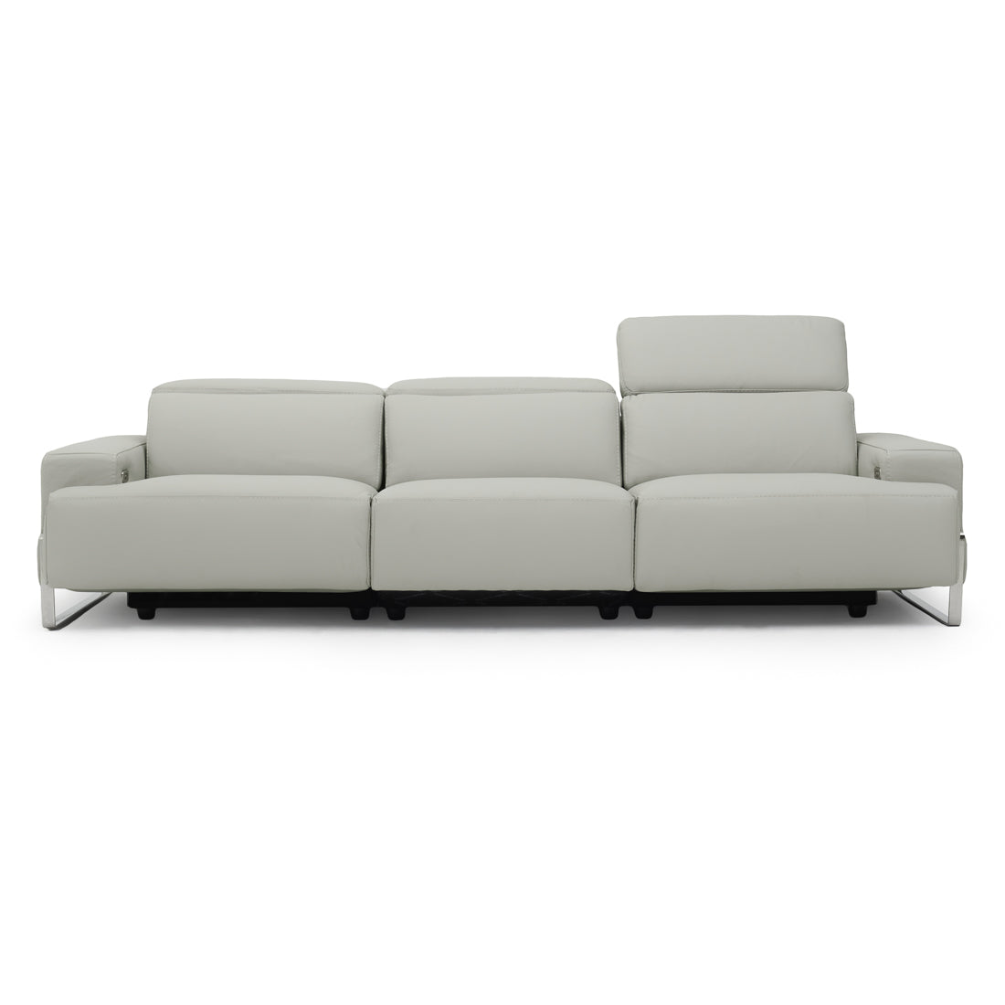 Warley Leather Reclining Sofa Beige