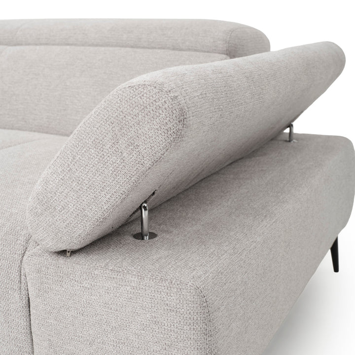 Eldan Fabric Sectional Sofa Light Grey