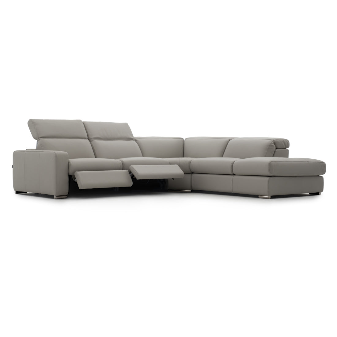 Whitmore Reclining Sectional Sofa Light Grey