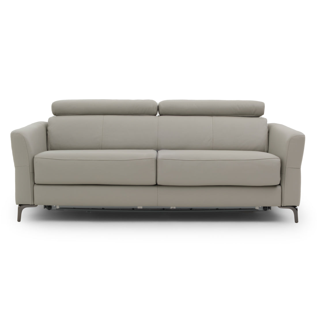 Westlyn Leather Double Sofa-Bed Light Grey