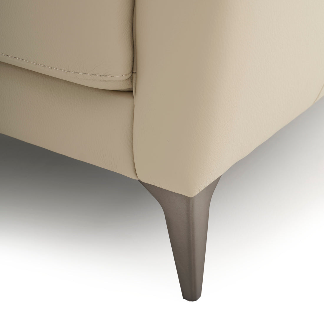 Elbertina Leather Accent Chair Beige