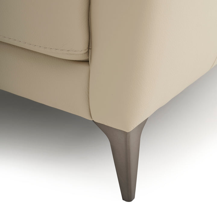 Elbertina Leather Accent Chair Beige