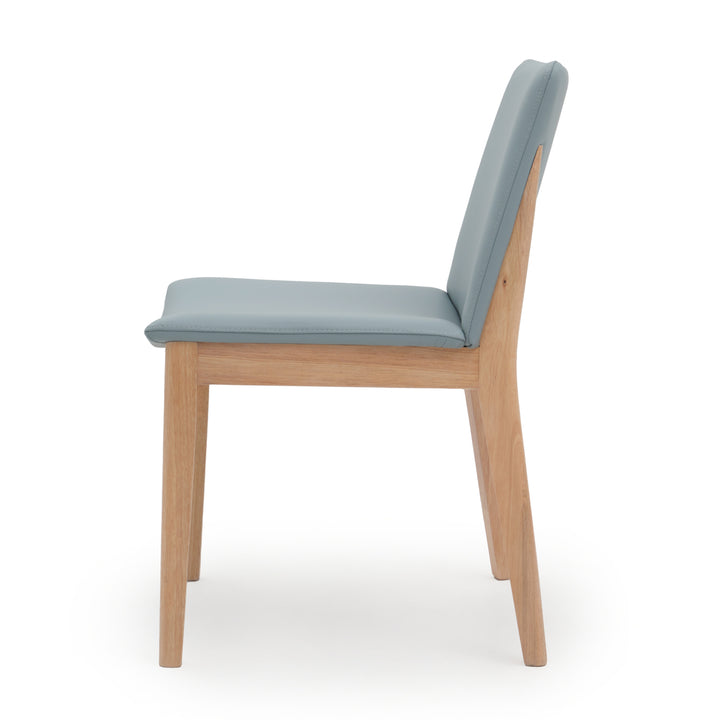 Emy Leather Chair Light Blue