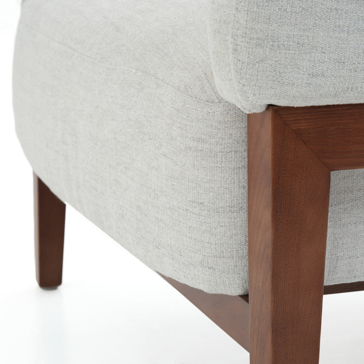 Noa Fabric Accent Chair Light Grey