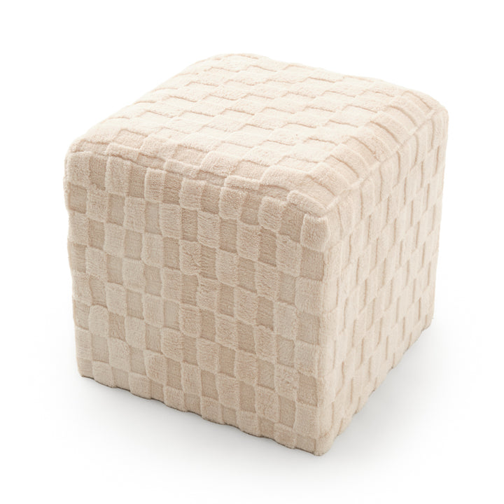 Nimit Fabric Ottoman Off White