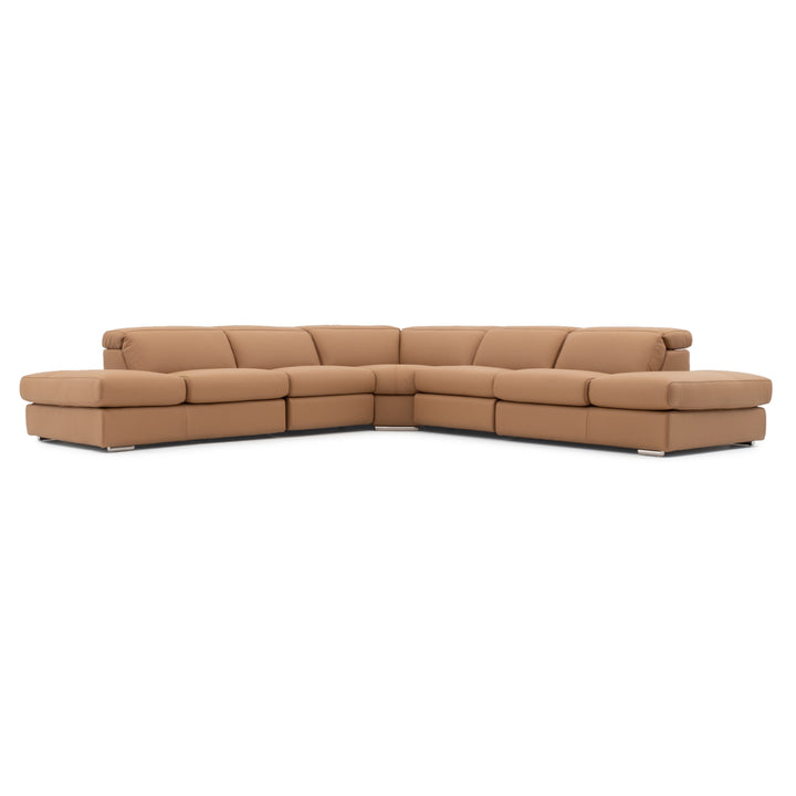 Whitmore Reclining Sectional Sofa Cognac