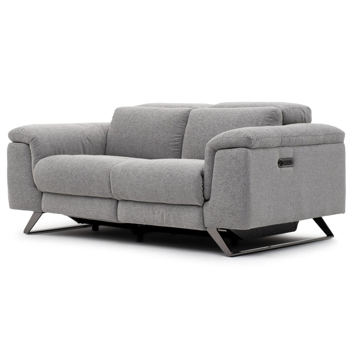 Warren Fabric Reclining Loveseat Light Grey