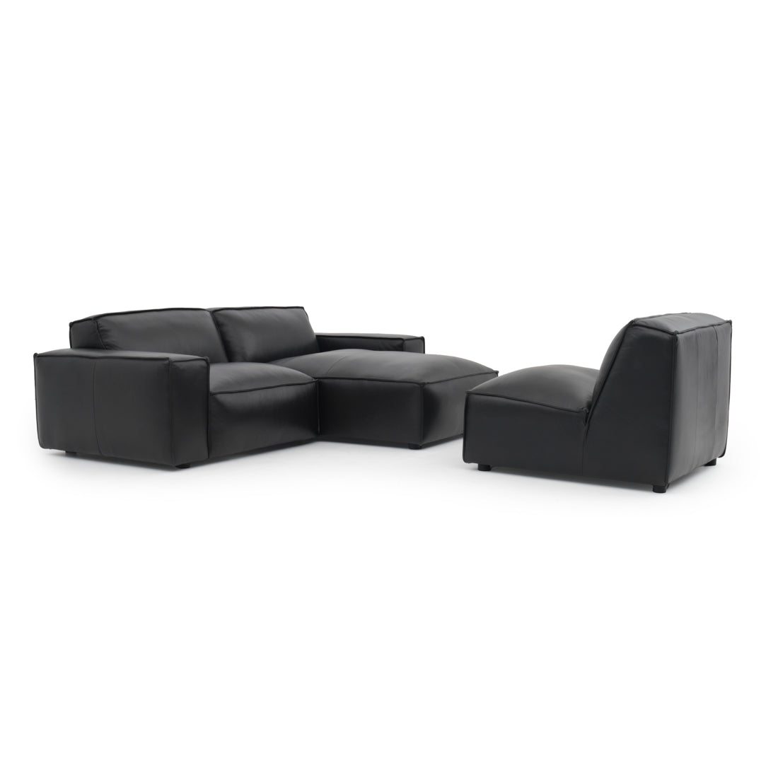 Nook Leather Modular Set Black