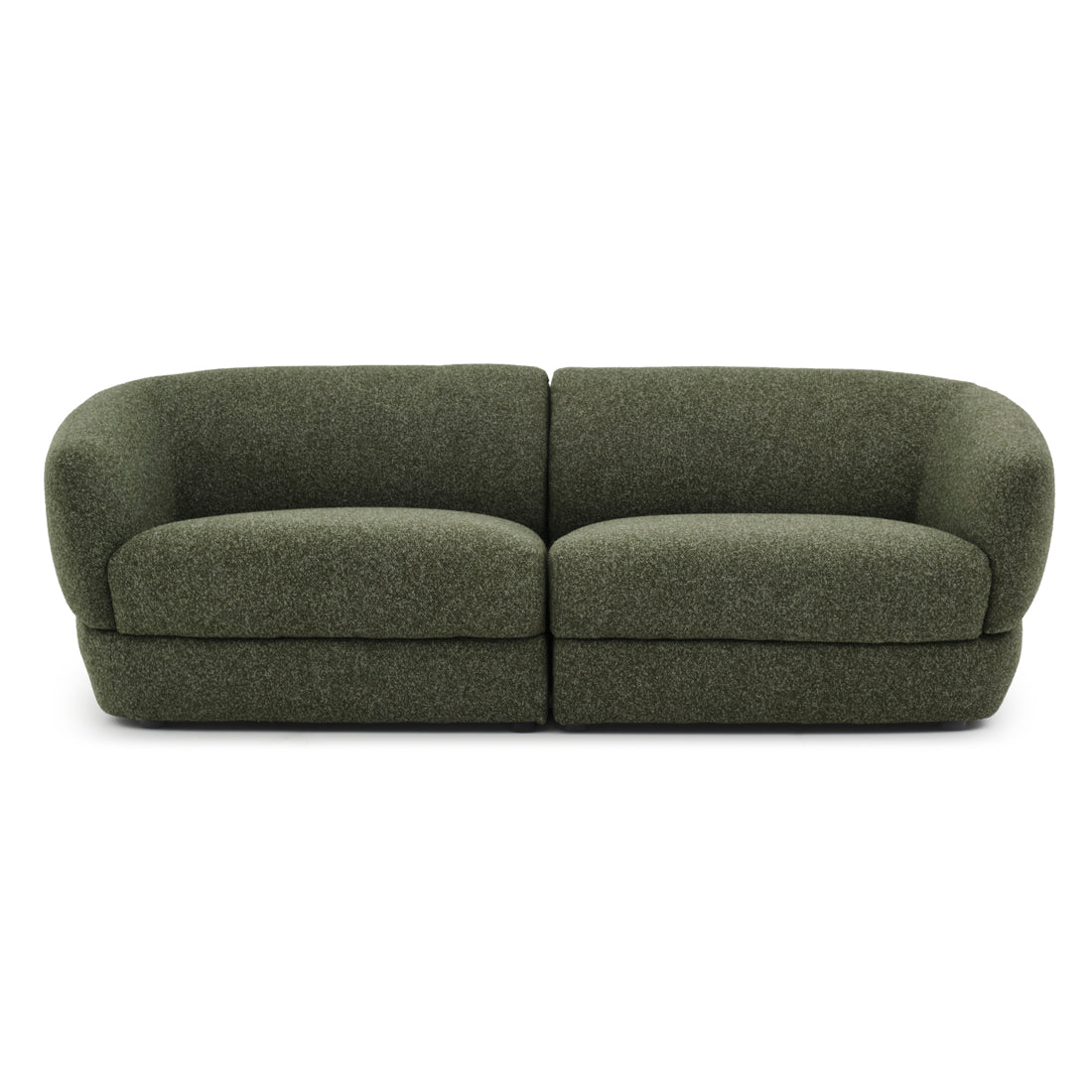 Nesla Fabric Loveseat Dark Green