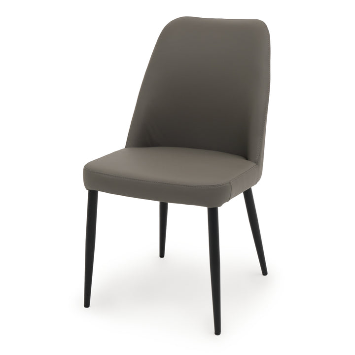 Wima Leather Chair Dark Grey