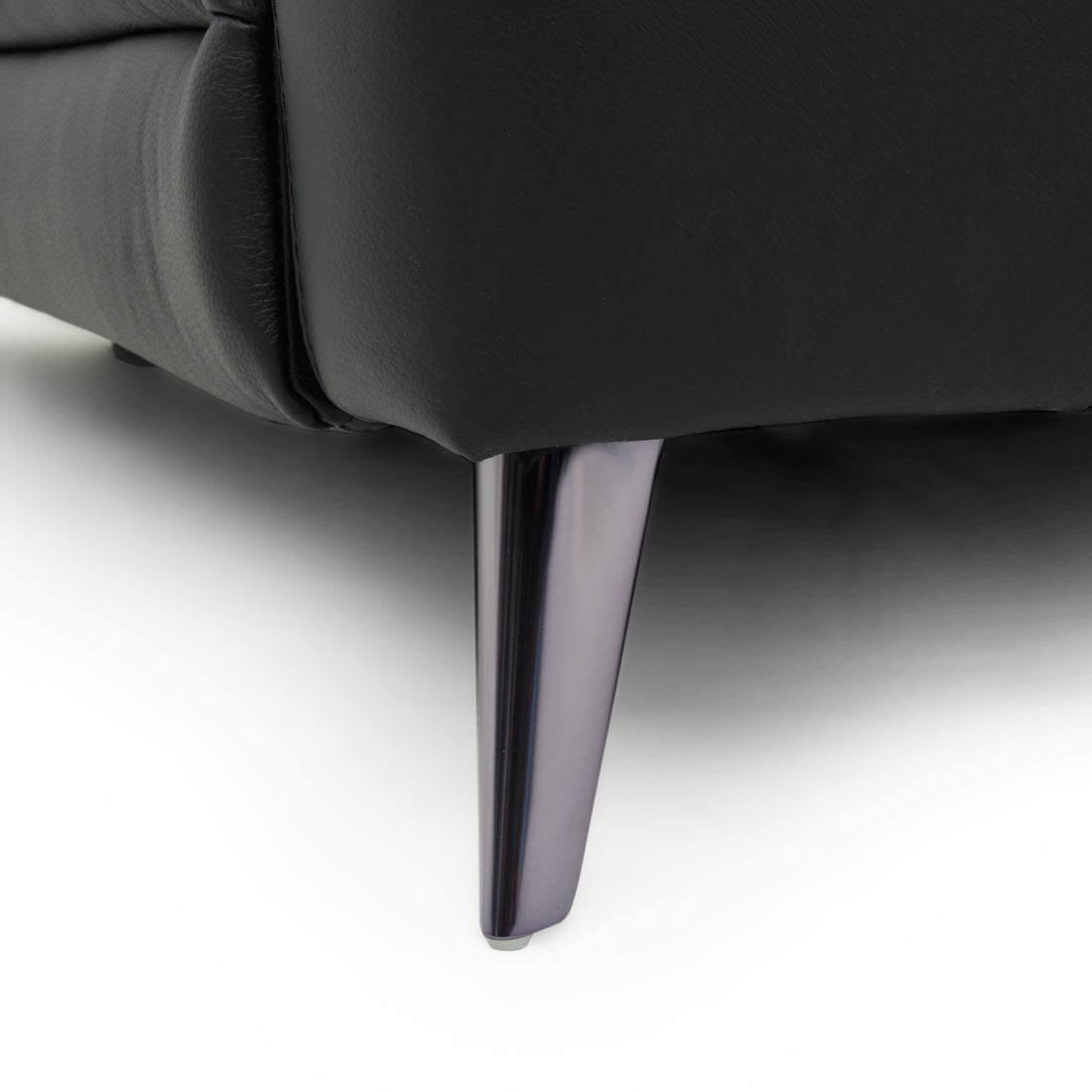 Westlyn Leather Reclining Sofa Black