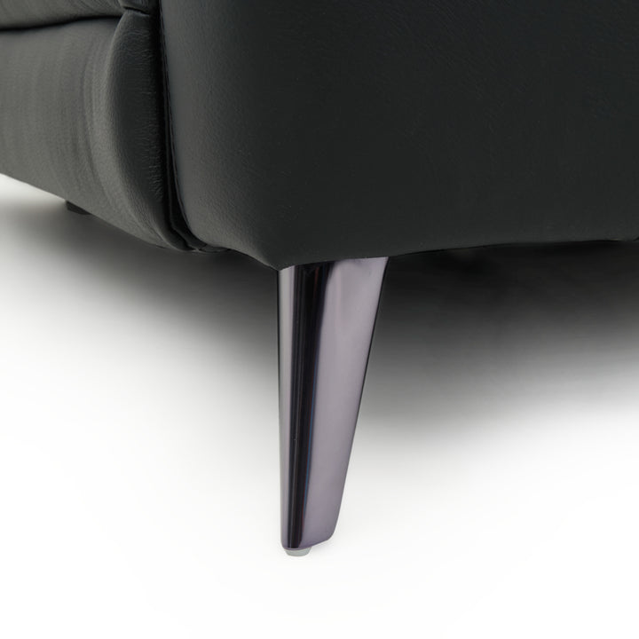 Westlyn Leather Reclining Sofa Black