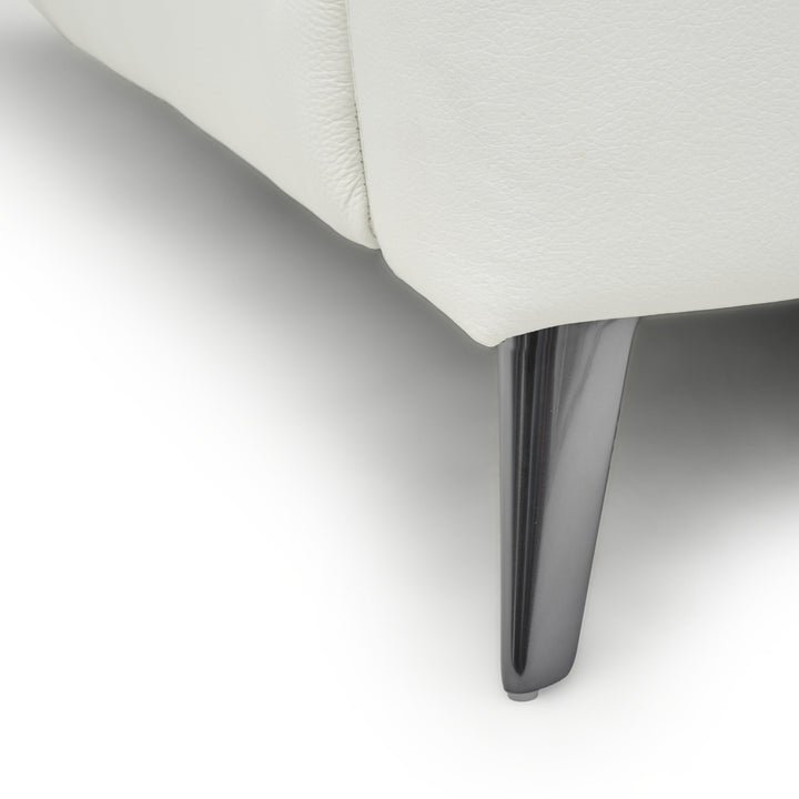 Westlyn Leather Reclining Sofa White
