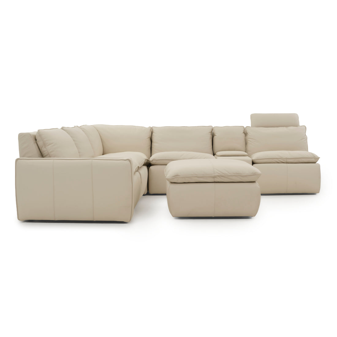 Nadyna Leather Modular Set Beige