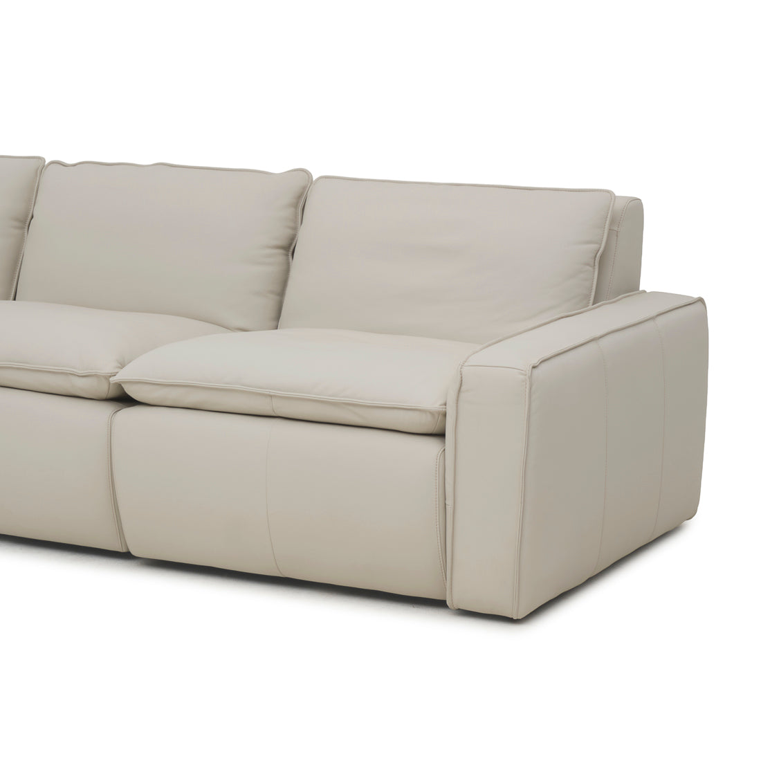 Nadyna Leather Modular Sofa Beige