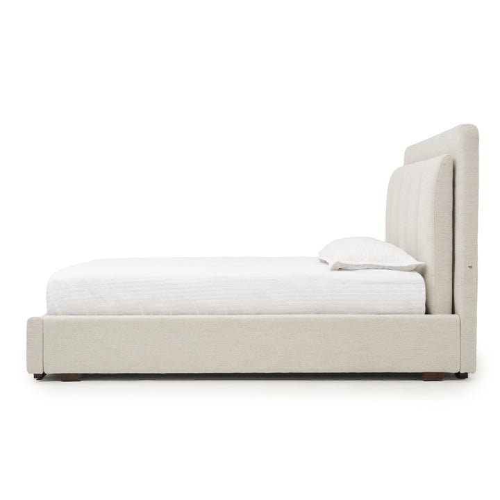 Elisha Fabric Queen Bed Beige
