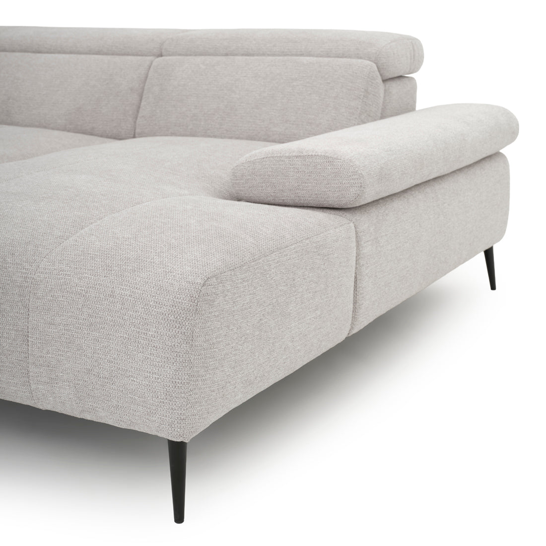 Eldan Fabric Sectional Sofa Light Grey