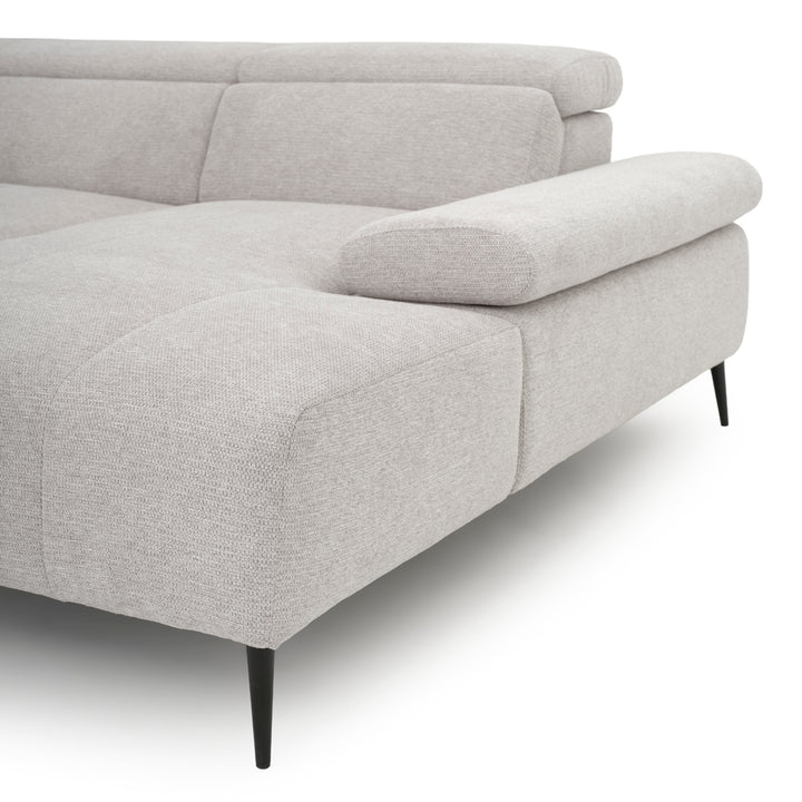 Eldan Fabric Sectional Sofa Light Grey