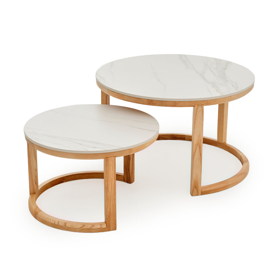 Eli Ceramic Nesting Table White