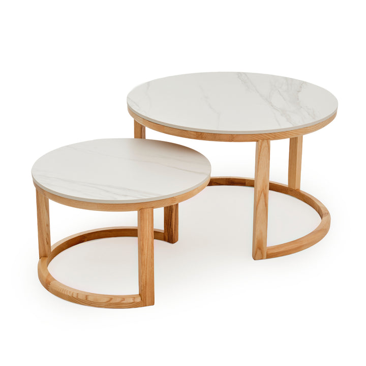 Eli Ceramic Nesting Table White