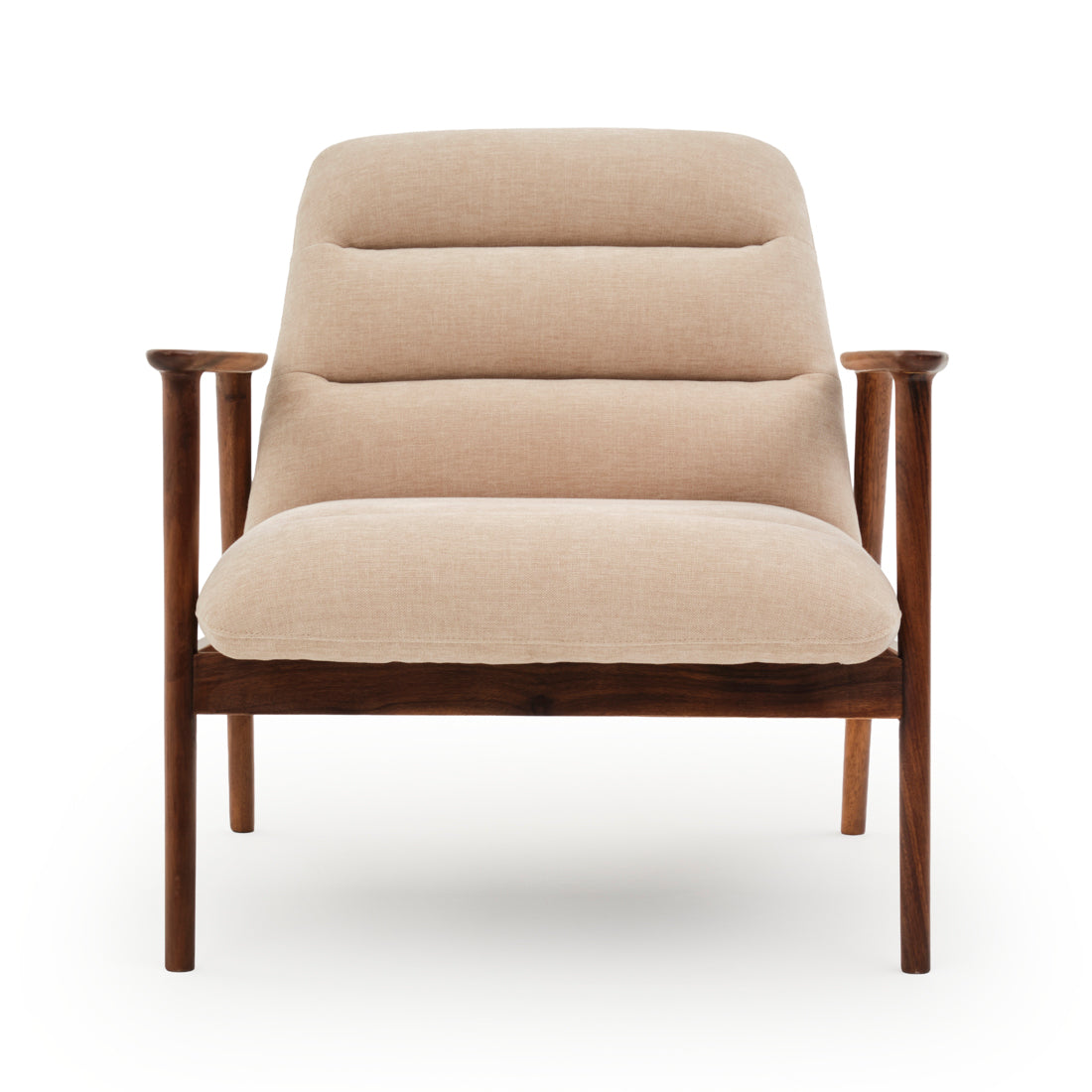Natan Fabric Accent Chair Light Brown
