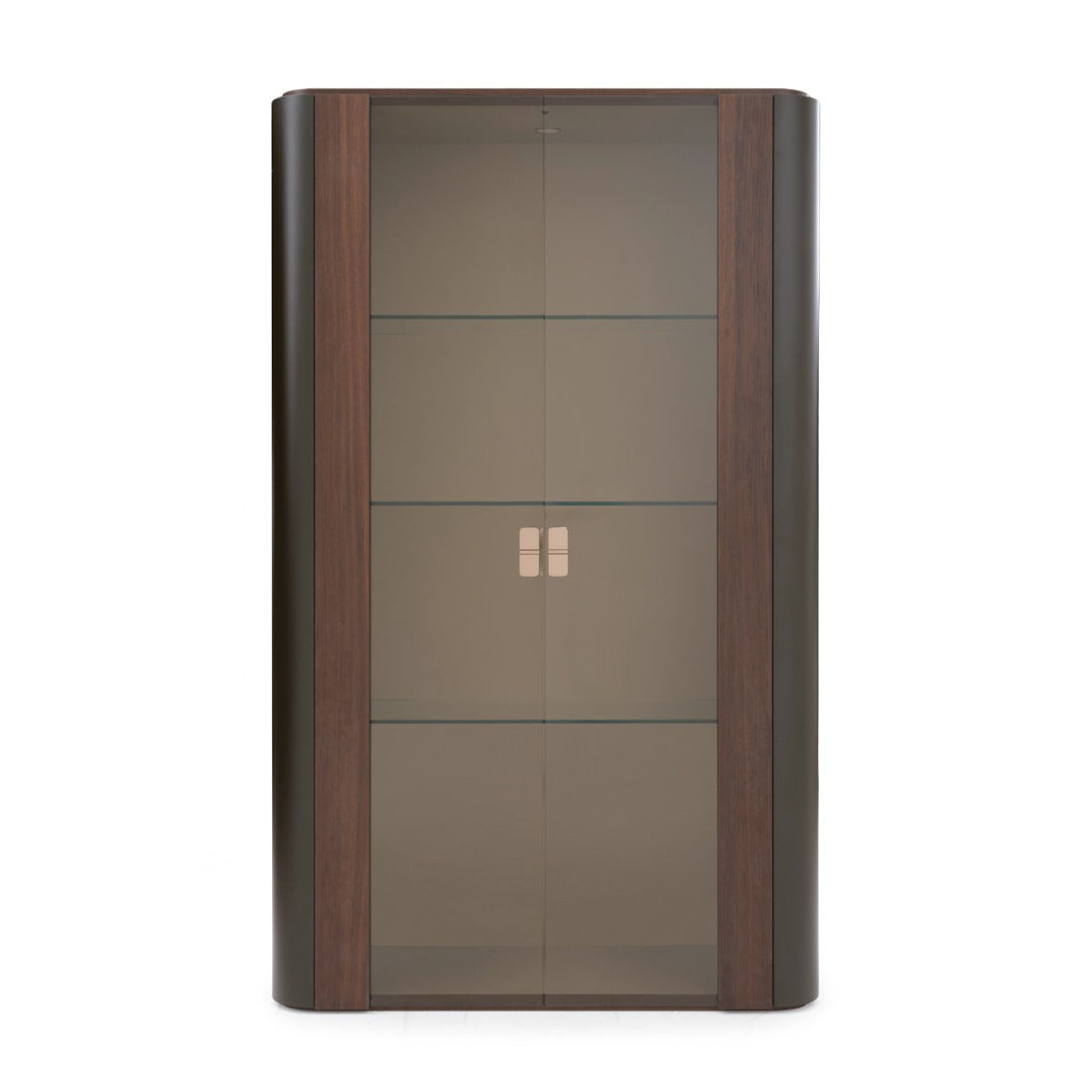 Wadena Glass Curio Dark Brown
