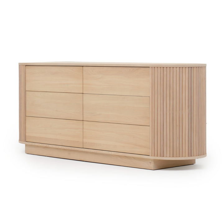 Nibba 6-Drawer Dresser Light Brown