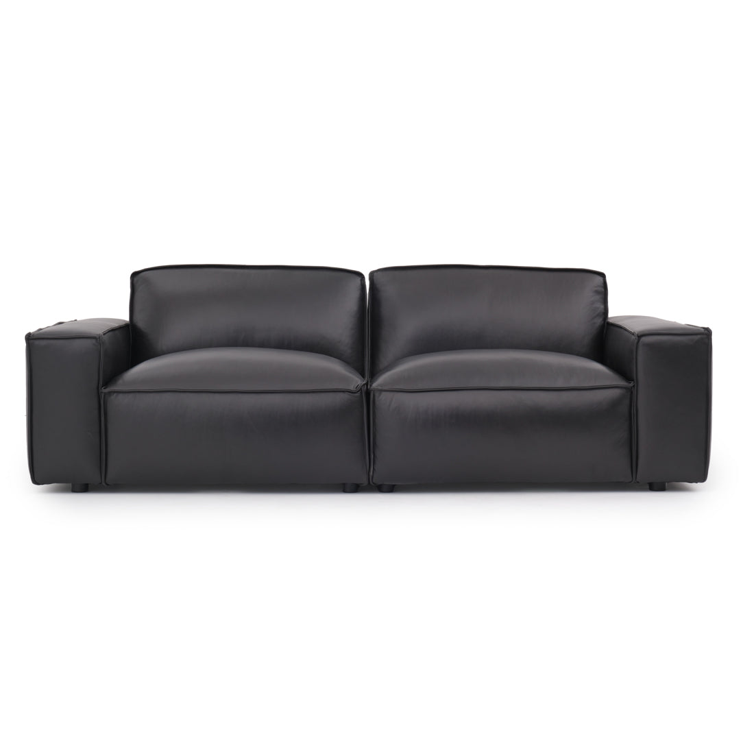Nook Leather Modular Sofa Black