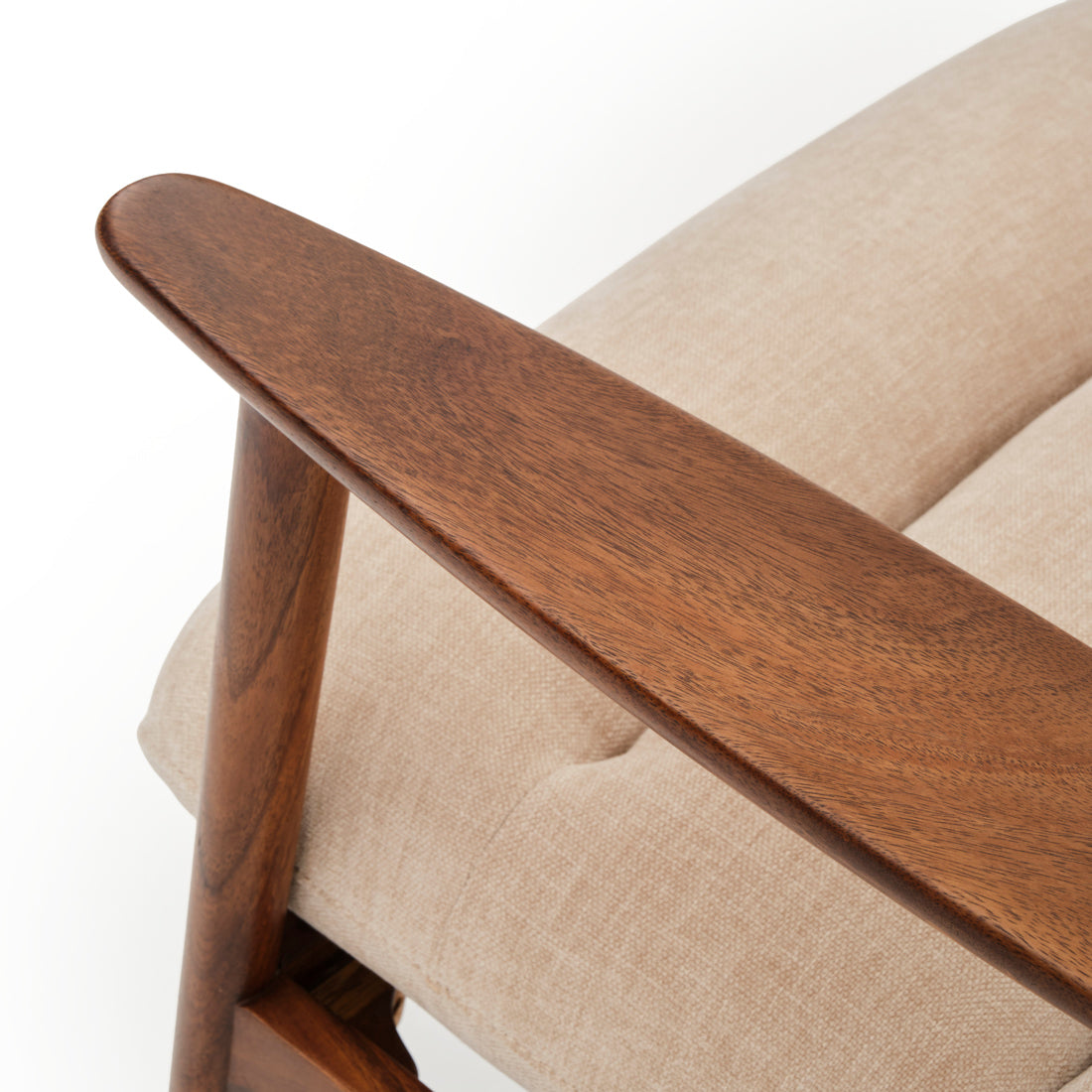 Natan Fabric Accent Chair Light Brown