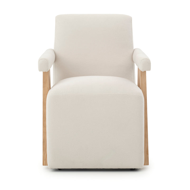 Nestoria Fabric Armchair Off White