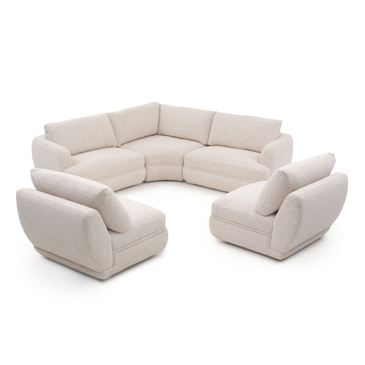 Esteli Fabric Modular Set Beige