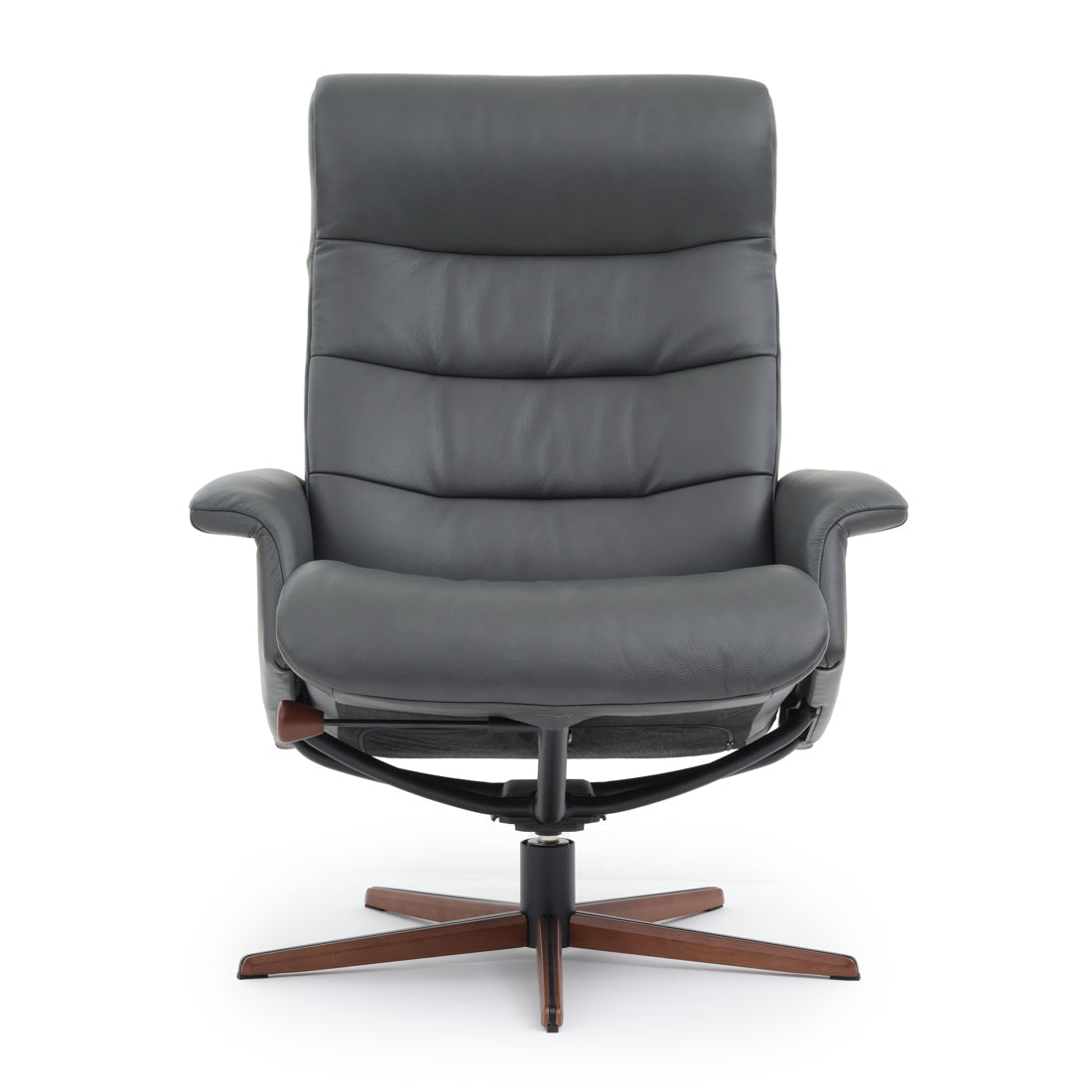 Nell Reclining Chair with Ottoman Dark Grey