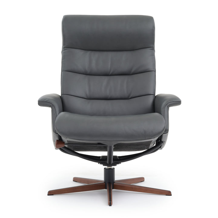 Nell Reclining Chair with Ottoman Dark Grey