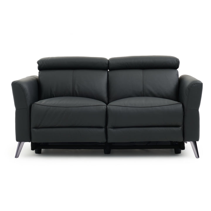 Westlyn Leather Reclining Loveseat Black