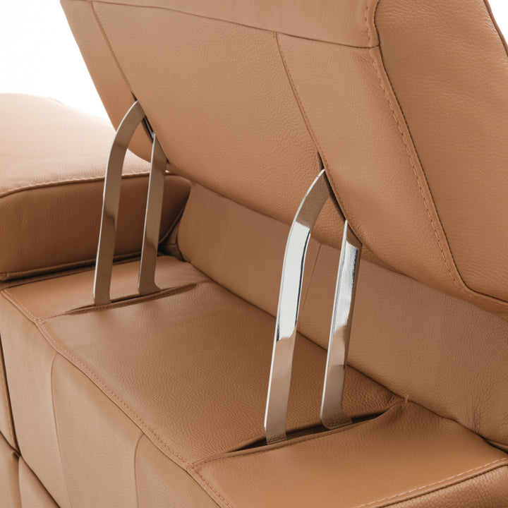 Walida Leather Reclining Loveseat Cognac