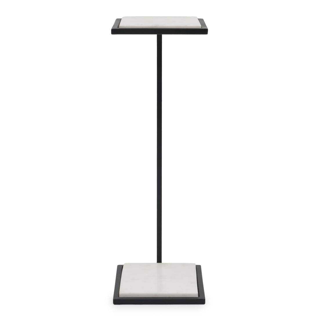 Warla Marble Accent Table Black & White