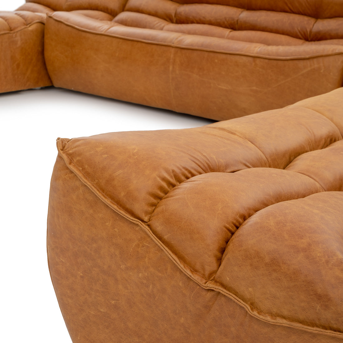 Nesto Leather Modular Set Cognac