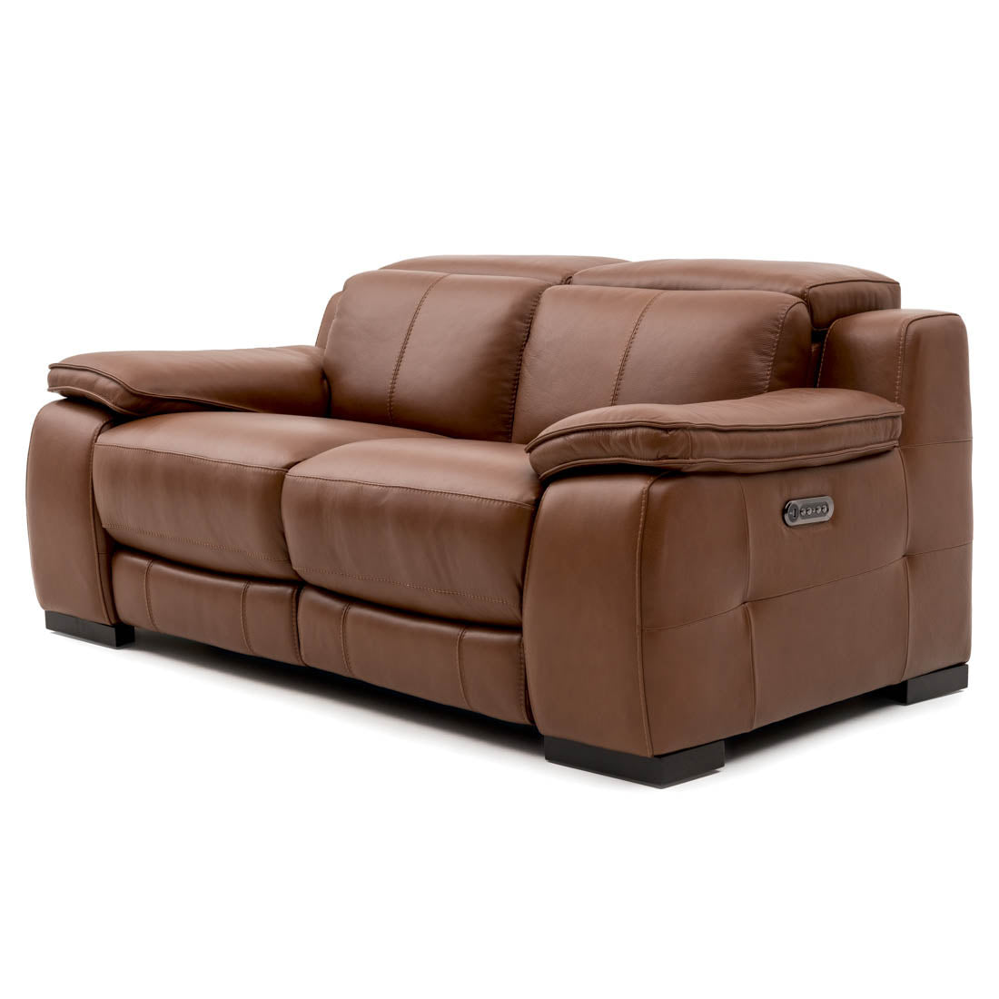 Nova Leather Reclining Loveseat Cognac