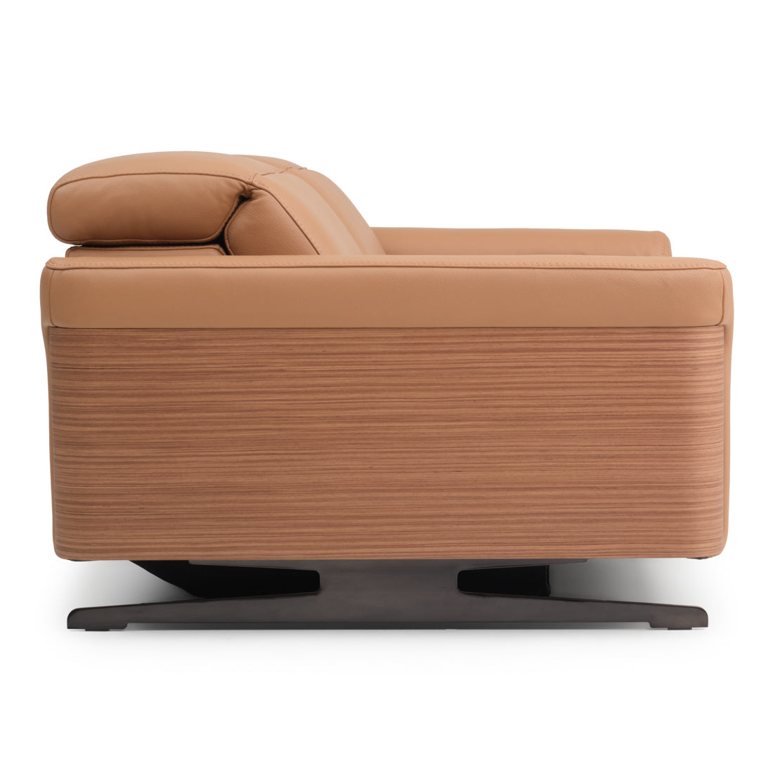 Walida Leather Reclining Loveseat Cognac